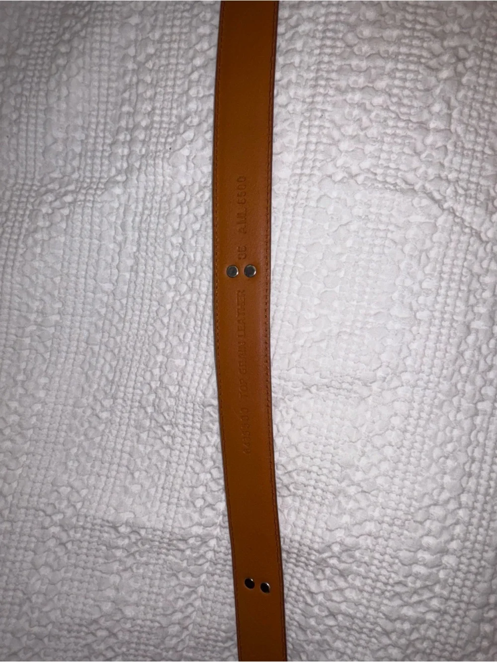 Men's Brown Textured Leather Belt with Decorative Golfer's Medallion size 36